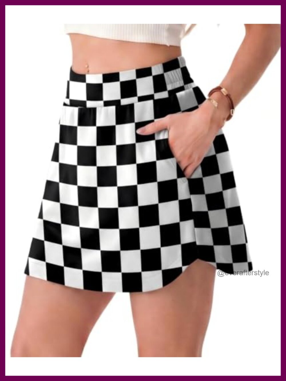 Women's Active Skort Golf Tennis Built-in Shorts 4 Pockets